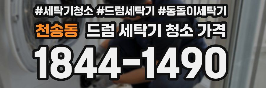 천송동 드럼 세탁기 청소 가격
