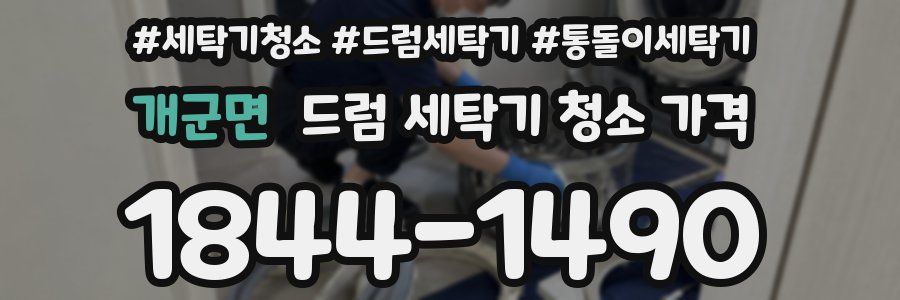 개군면 드럼 세탁기 청소 가격