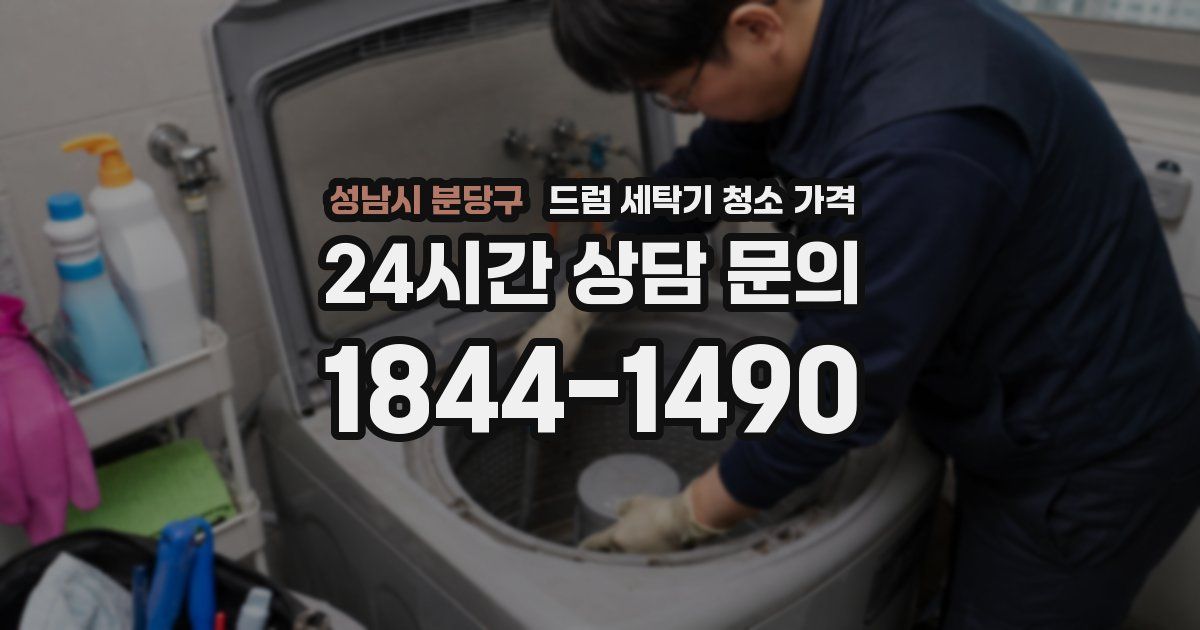성남시 분당구 드럼 세탁기 청소 가격
