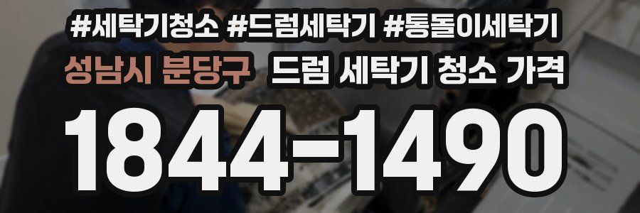 성남시 분당구 드럼 세탁기 청소 가격