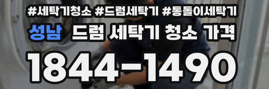 성남 드럼 세탁기 청소 가격