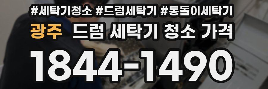 광주 드럼 세탁기 청소 가격