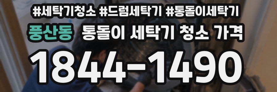 풍산동 통돌이 세탁기 청소 가격