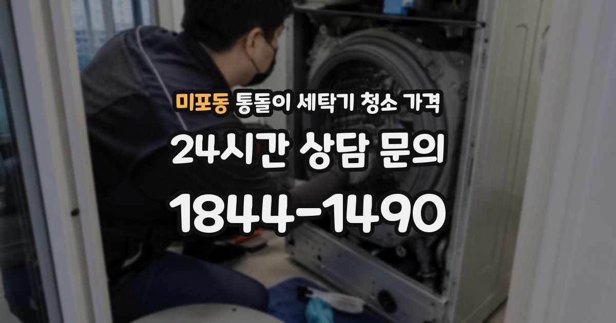 미포동 통돌이 세탁기 청소 가격