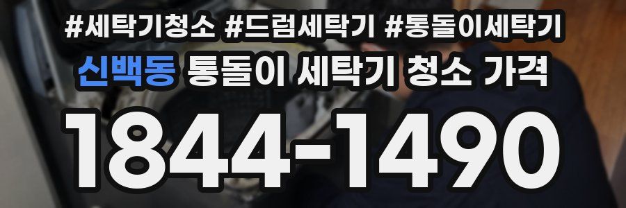 신백동 통돌이 세탁기 청소 가격