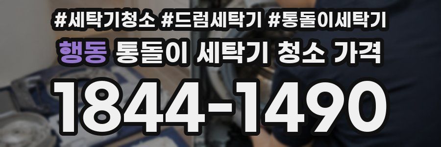 행동 통돌이 세탁기 청소 가격