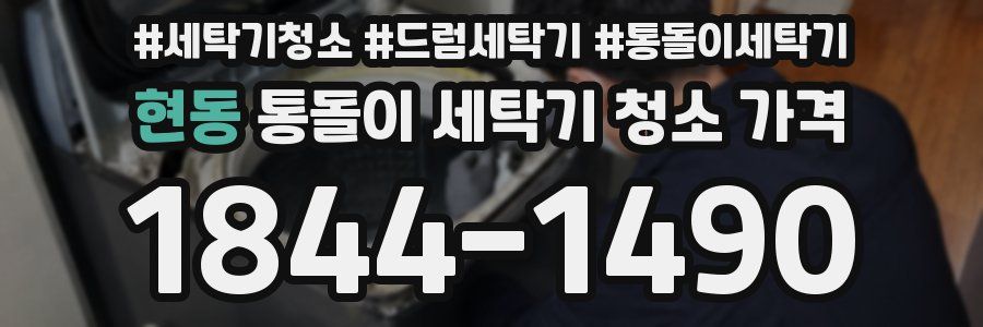 현동 통돌이 세탁기 청소 가격