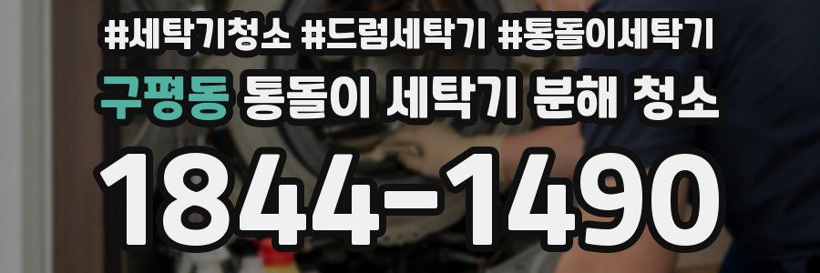 구평동 통돌이 세탁기 분해 청소