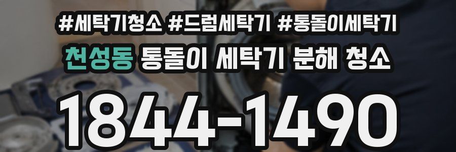 천성동 통돌이 세탁기 분해 청소