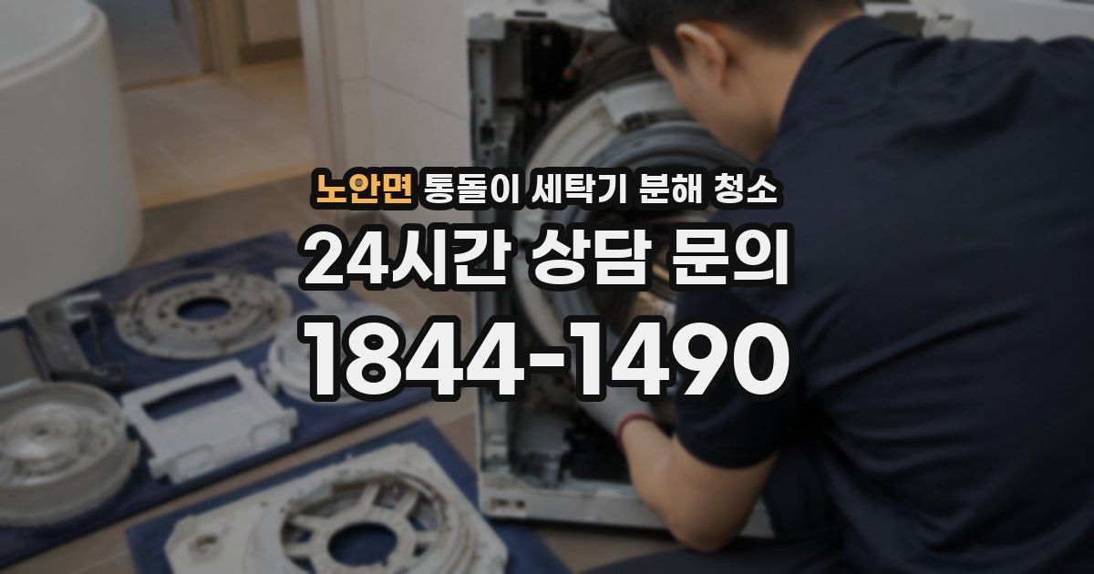 노안면 통돌이 세탁기 분해 청소