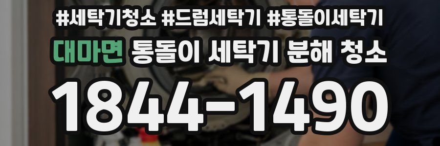 대마면 통돌이 세탁기 분해 청소