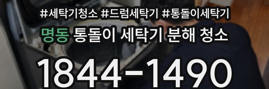 명동 통돌이 세탁기 분해 청소