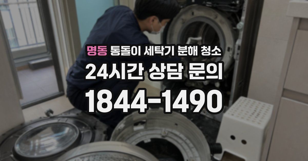 명동 통돌이 세탁기 분해 청소