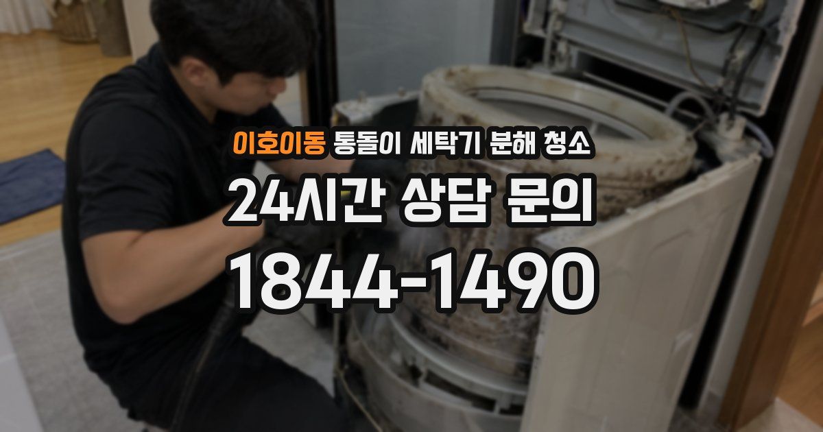 이호이동 통돌이 세탁기 분해 청소