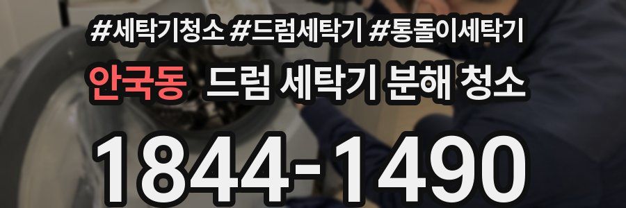 안국동 드럼 세탁기 분해 청소