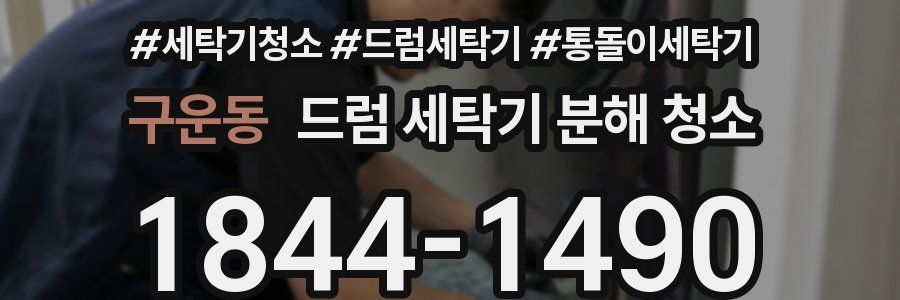 구운동 드럼 세탁기 분해 청소