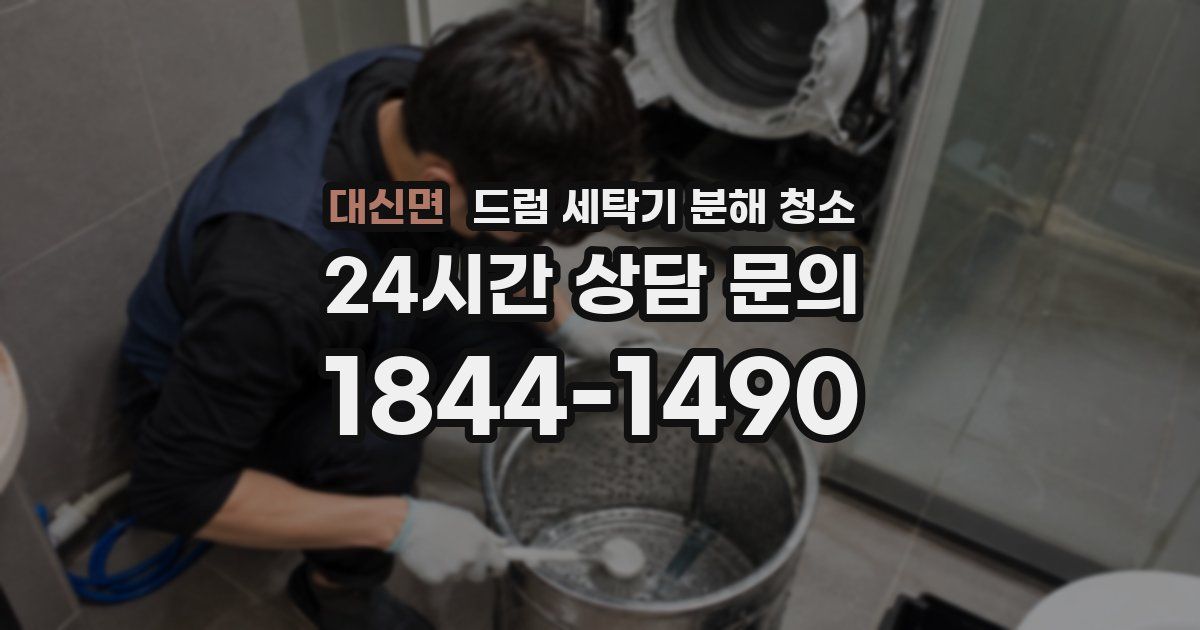 대신면 드럼 세탁기 분해 청소