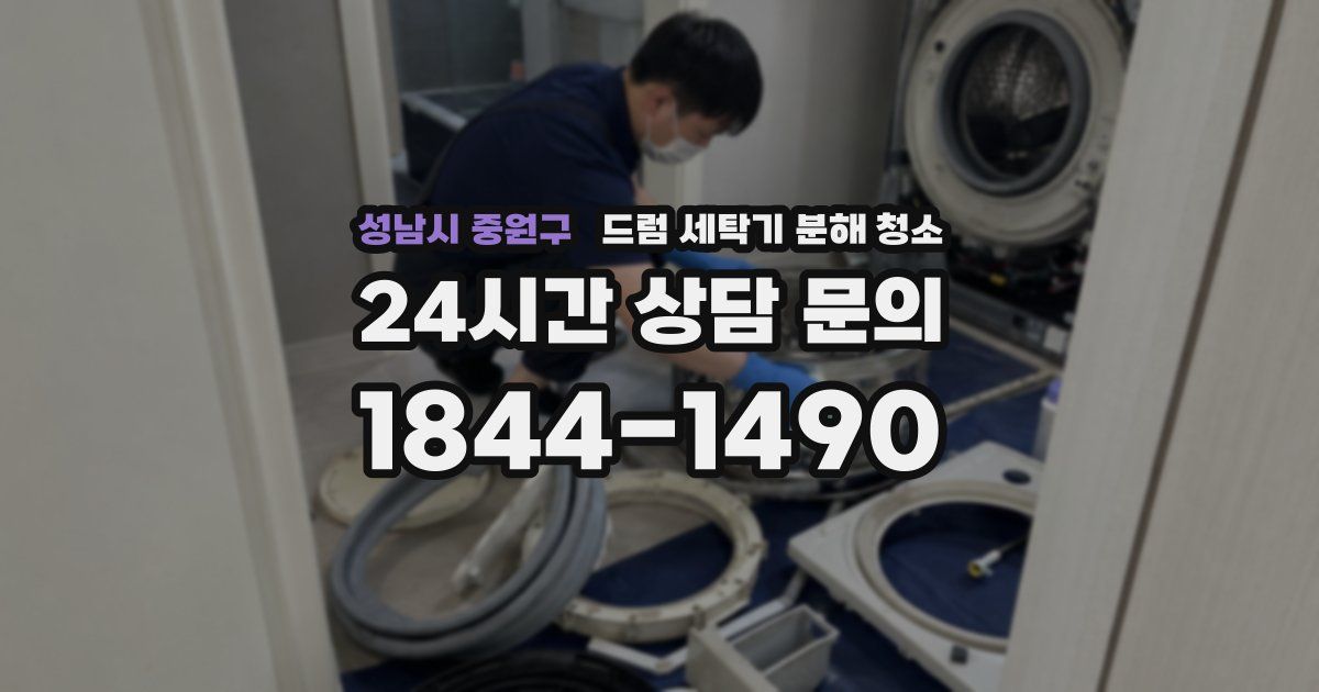 성남시 중원구 드럼 세탁기 분해 청소