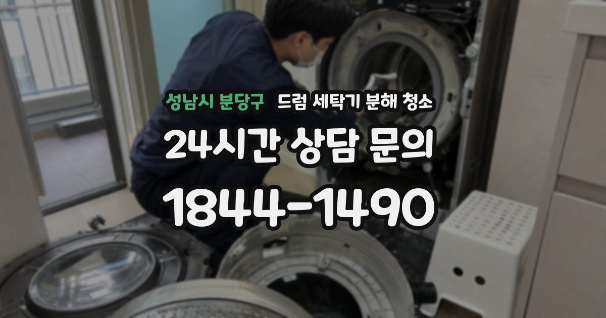 성남시 분당구 드럼 세탁기 분해 청소