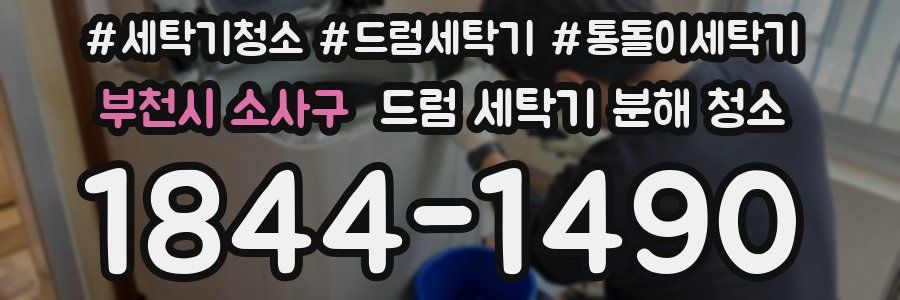 부천시 소사구 드럼 세탁기 분해 청소