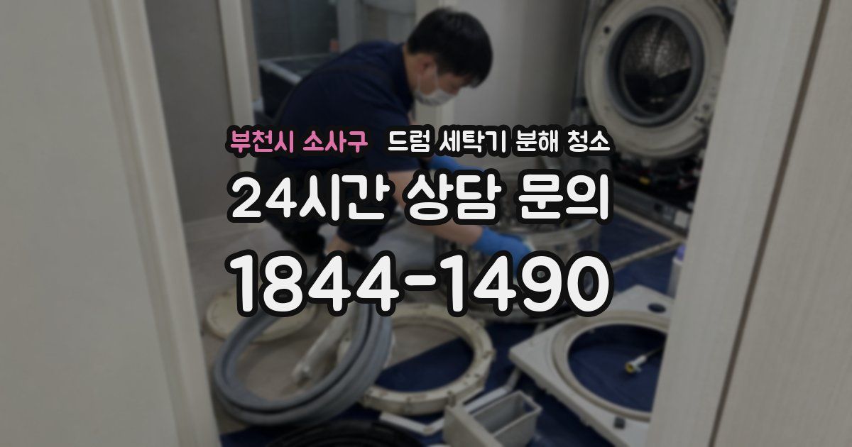 부천시 소사구 드럼 세탁기 분해 청소