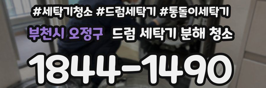 부천시 오정구 드럼 세탁기 분해 청소