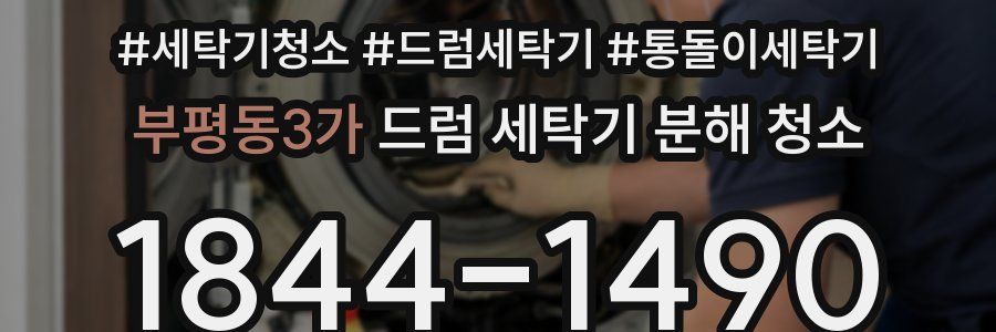 부평동3가 드럼 세탁기 분해 청소