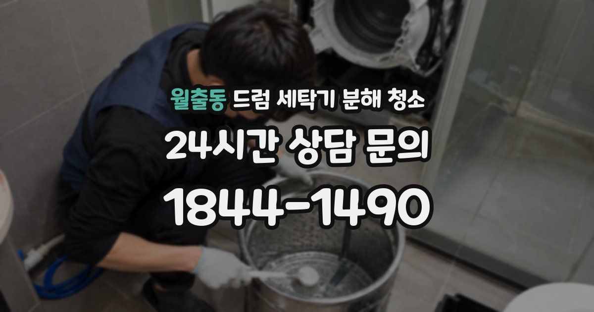 월출동 드럼 세탁기 분해 청소
