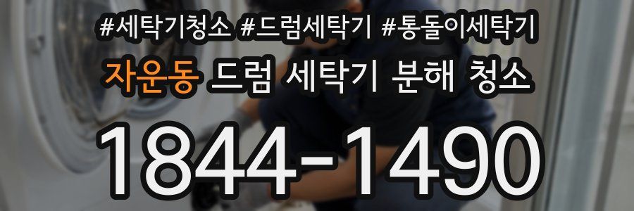 자운동 드럼 세탁기 분해 청소