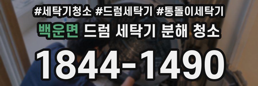 백운면 드럼 세탁기 분해 청소