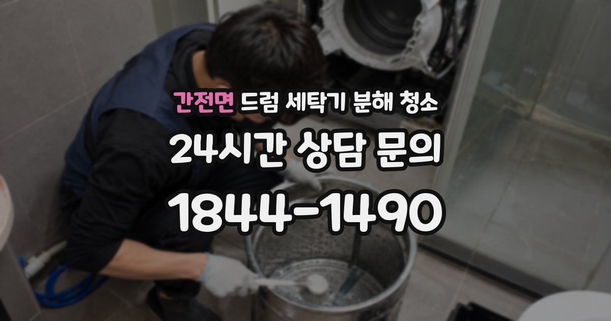 간전면 드럼 세탁기 분해 청소