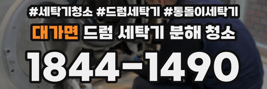 대가면 드럼 세탁기 분해 청소