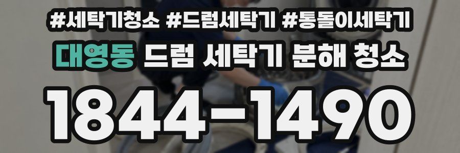 대영동 드럼 세탁기 분해 청소