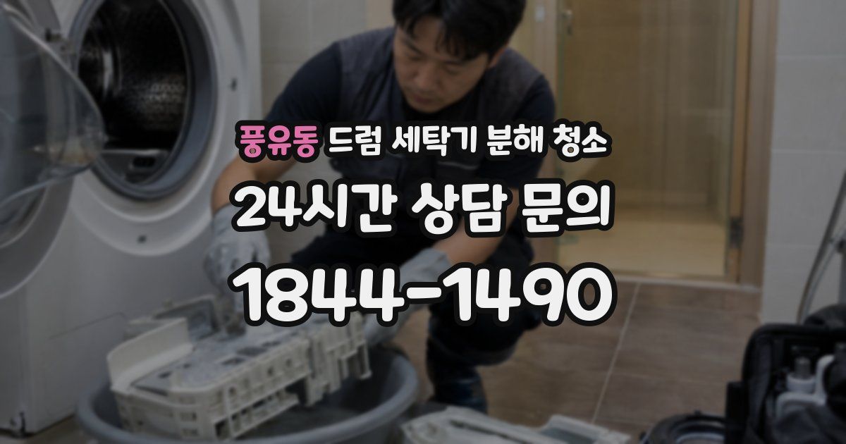 풍유동 드럼 세탁기 분해 청소