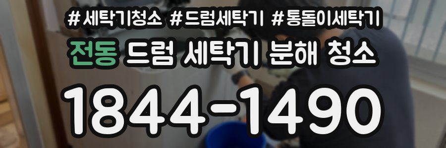 전동 드럼 세탁기 분해 청소
