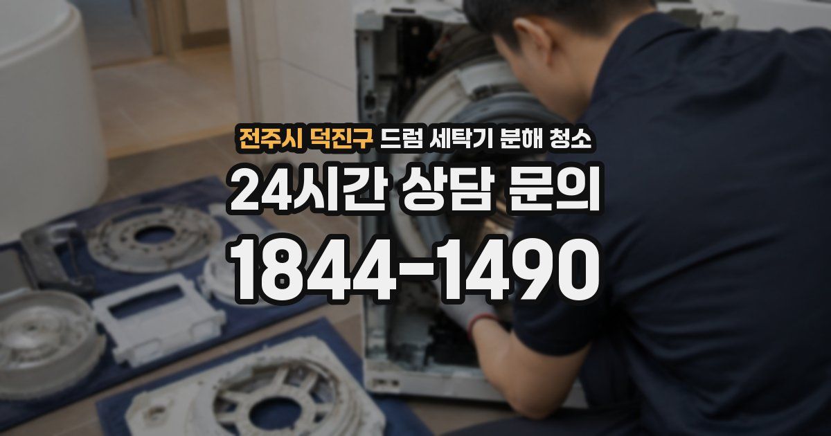전주시 덕진구 드럼 세탁기 분해 청소