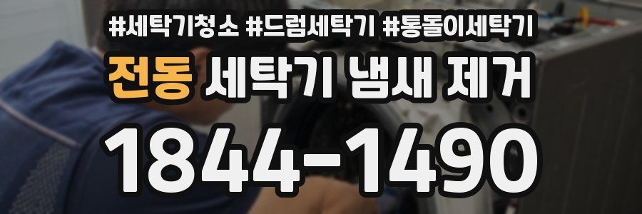 전동 세탁기 냄새 제거