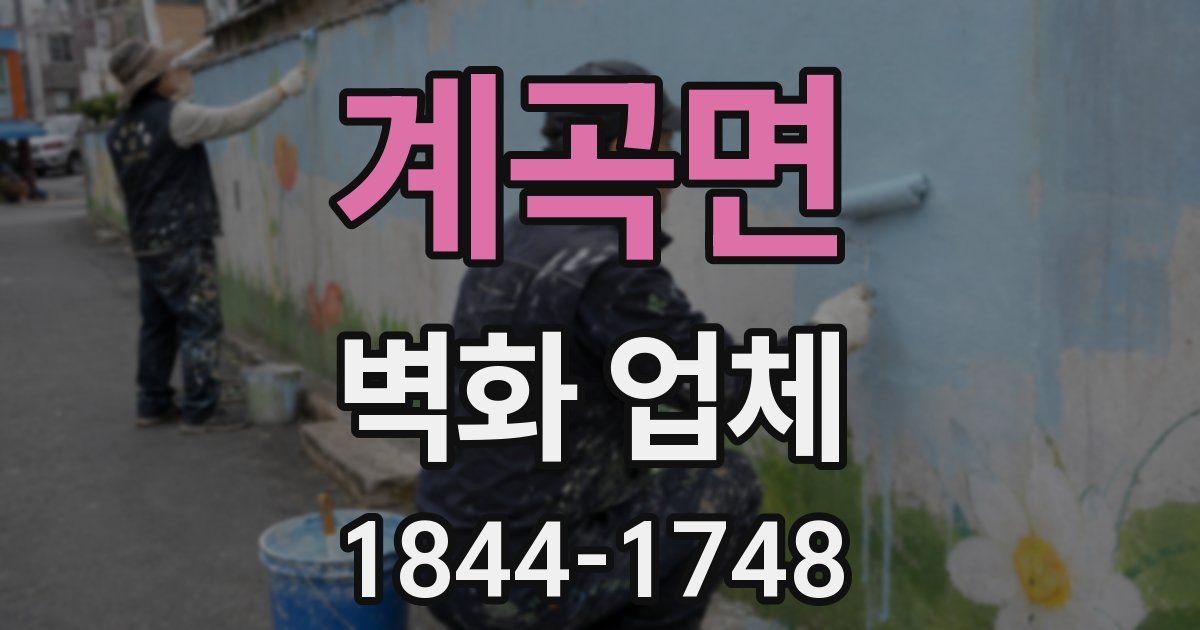 계곡면 벽화 업체