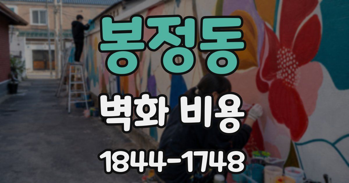 봉정동 벽화 비용
