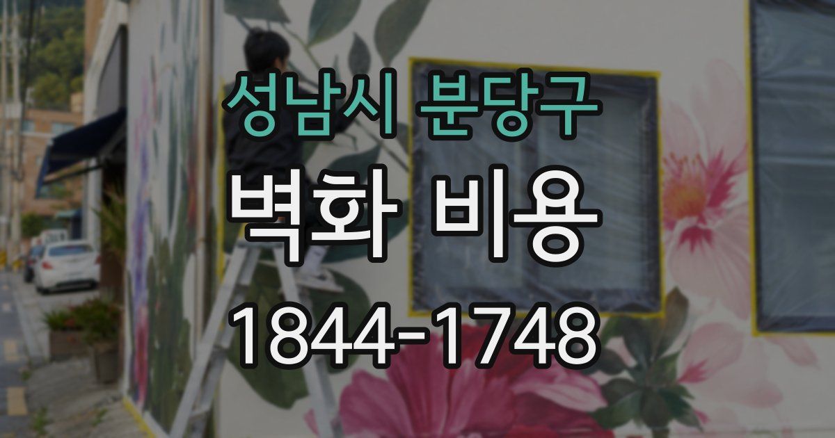 성남시 분당구 벽화 비용