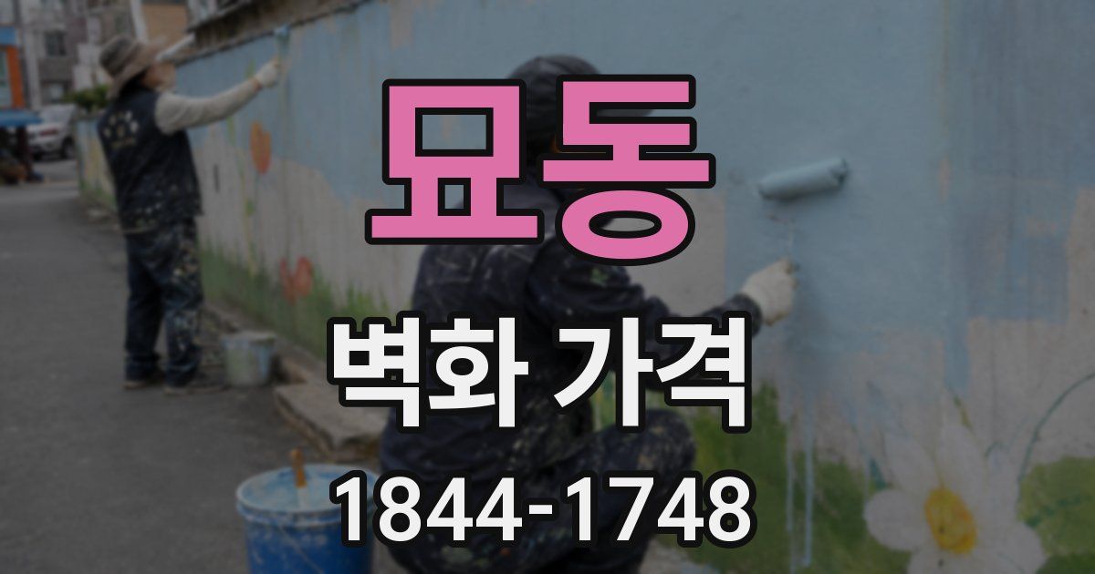묘동 벽화 가격