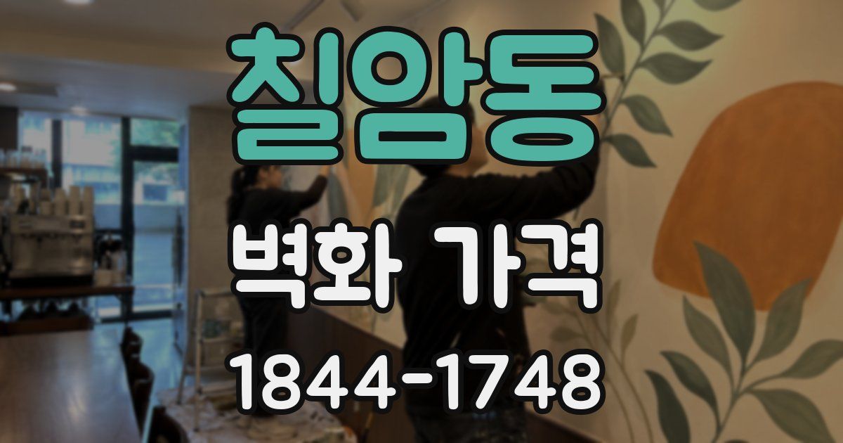 칠암동 벽화 가격