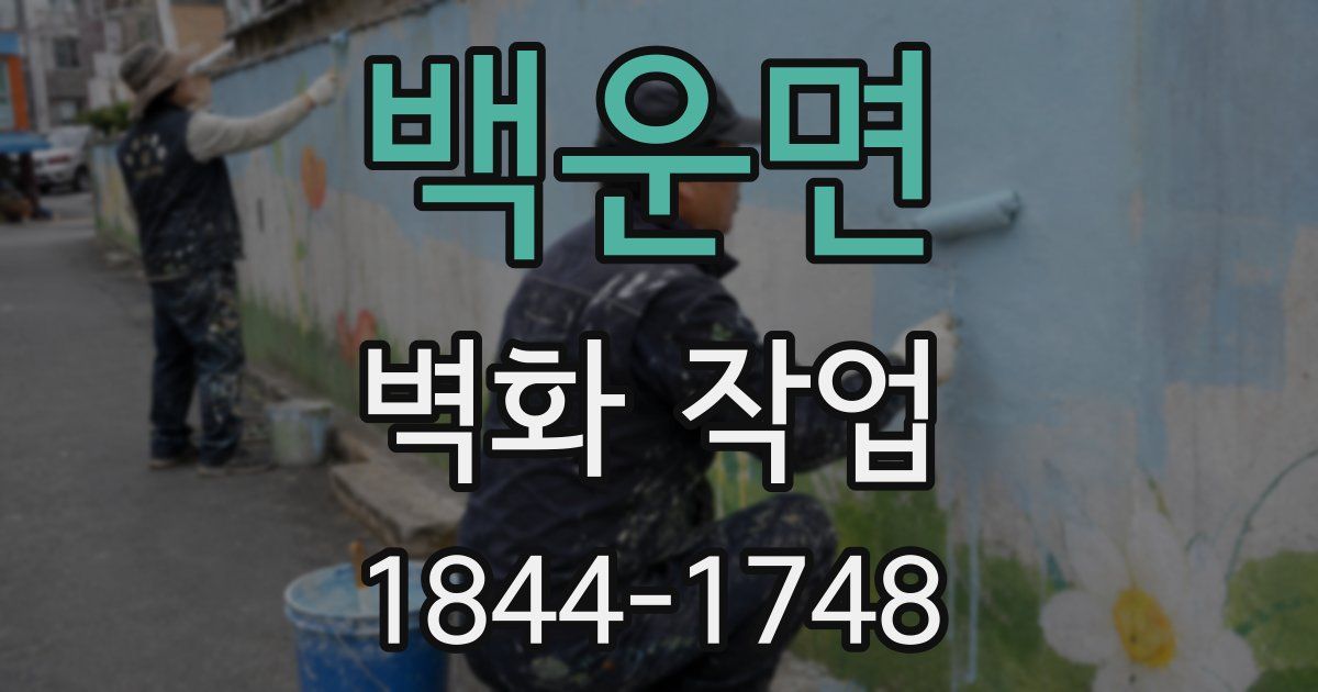 백운면 벽화 작업