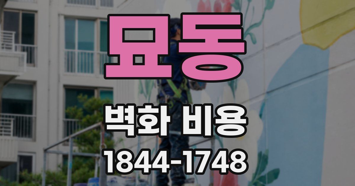 묘동 벽화 비용