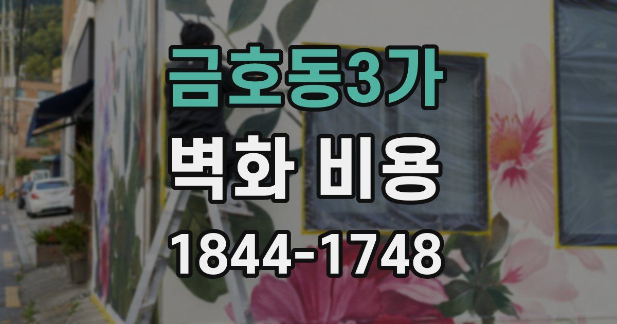 금호동3가 벽화 비용