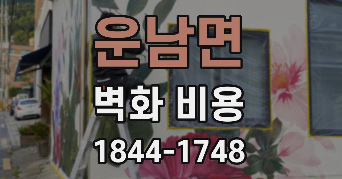 운남면 벽화 비용