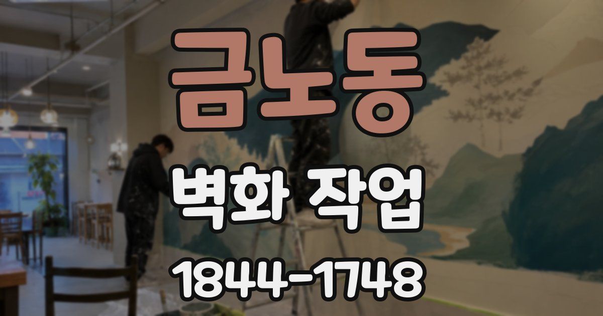 금노동 벽화 작업