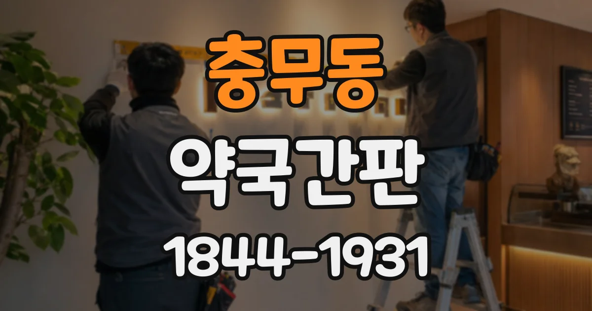 충무동 약국간판