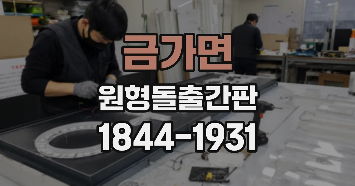 금가면 원형돌출간판