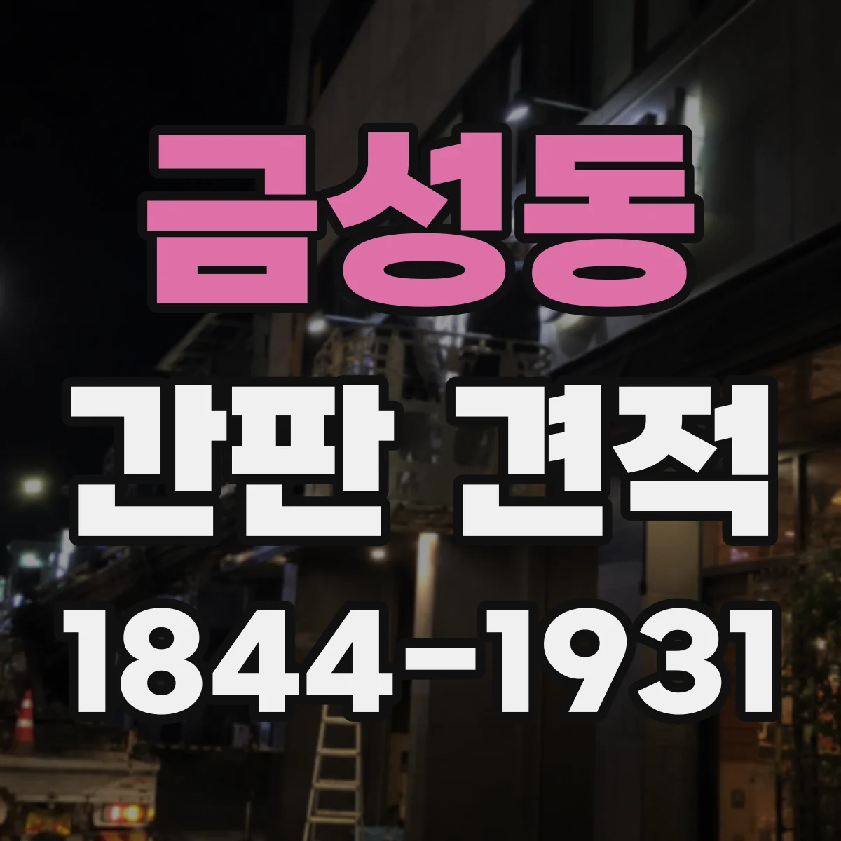 금성동 간판 견적